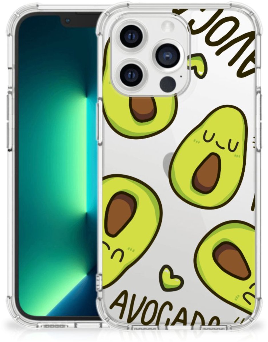 iPhone 13 Pro Max Stevig Bumper Hoesje Avocado Singing