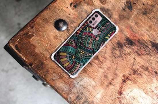 Coque Motorola Moto G30 | G20 | Coque de téléphone G10 avec bord transparent Aztèque