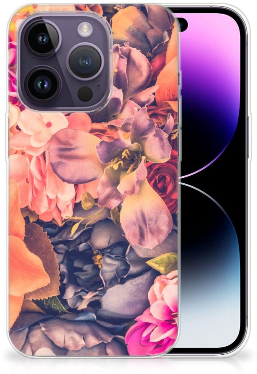 Back Cover voor Apple iPhone 14 Pro TPU Case Bosje Bloemen