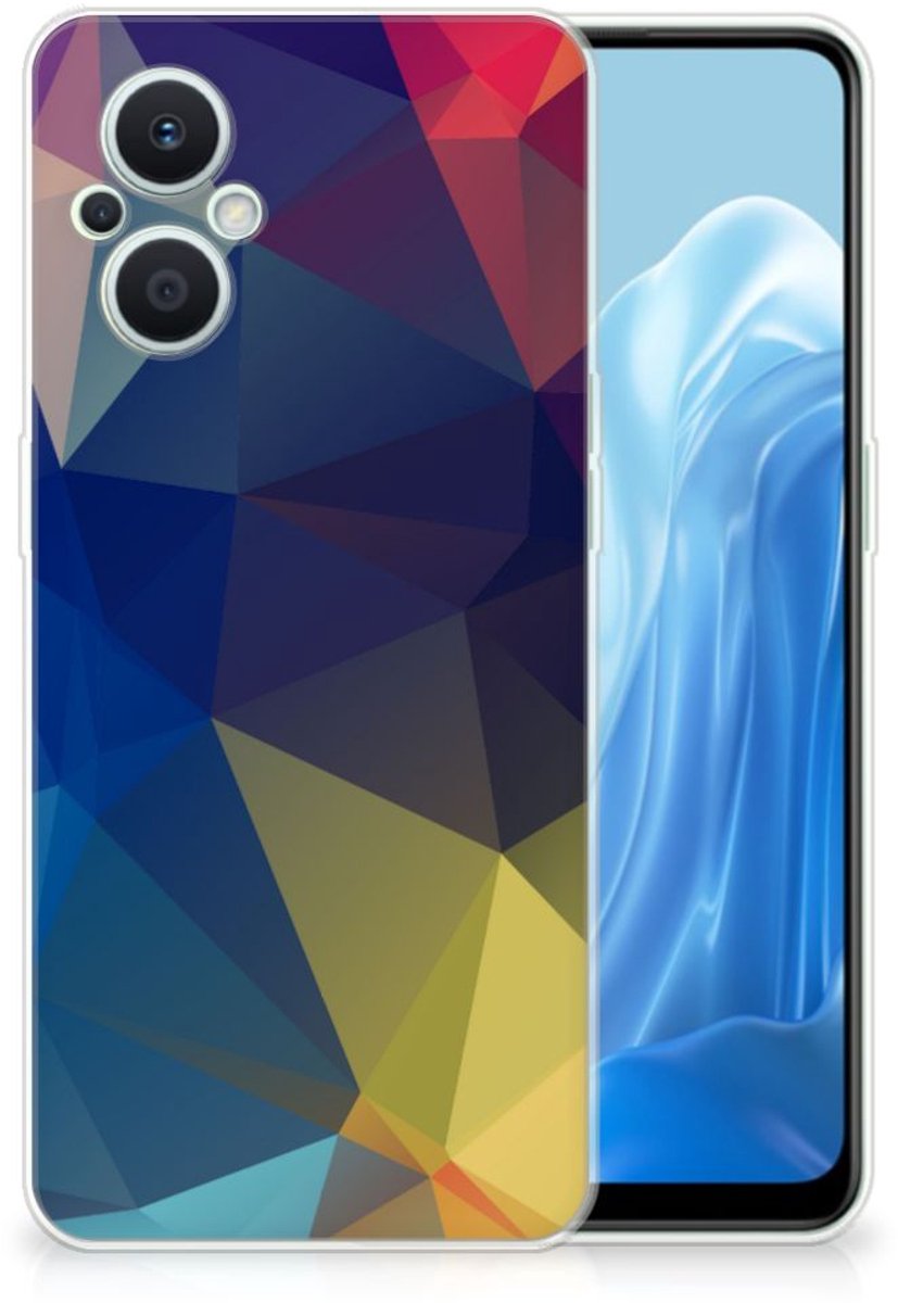 OPPO Reno8 Lite TPU Hoesje Polygon Dark