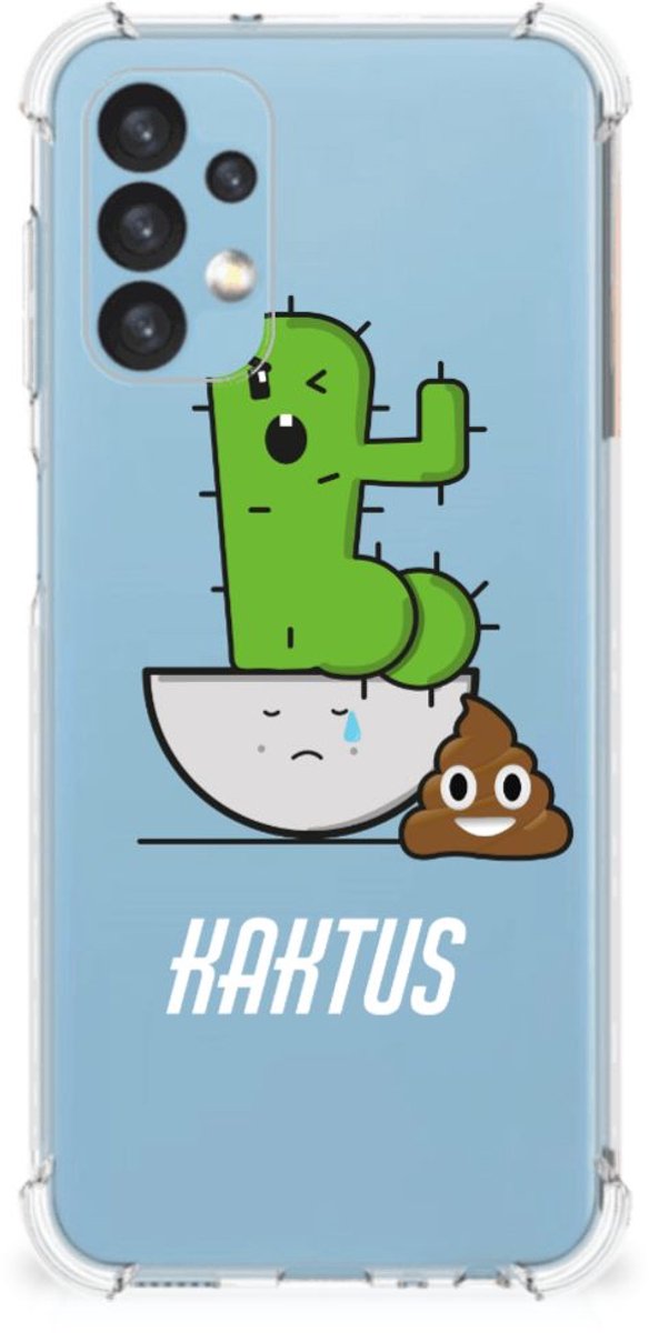 Samsung Galaxy A13 (4G) Stevig Bumper Hoesje Cactus Poo