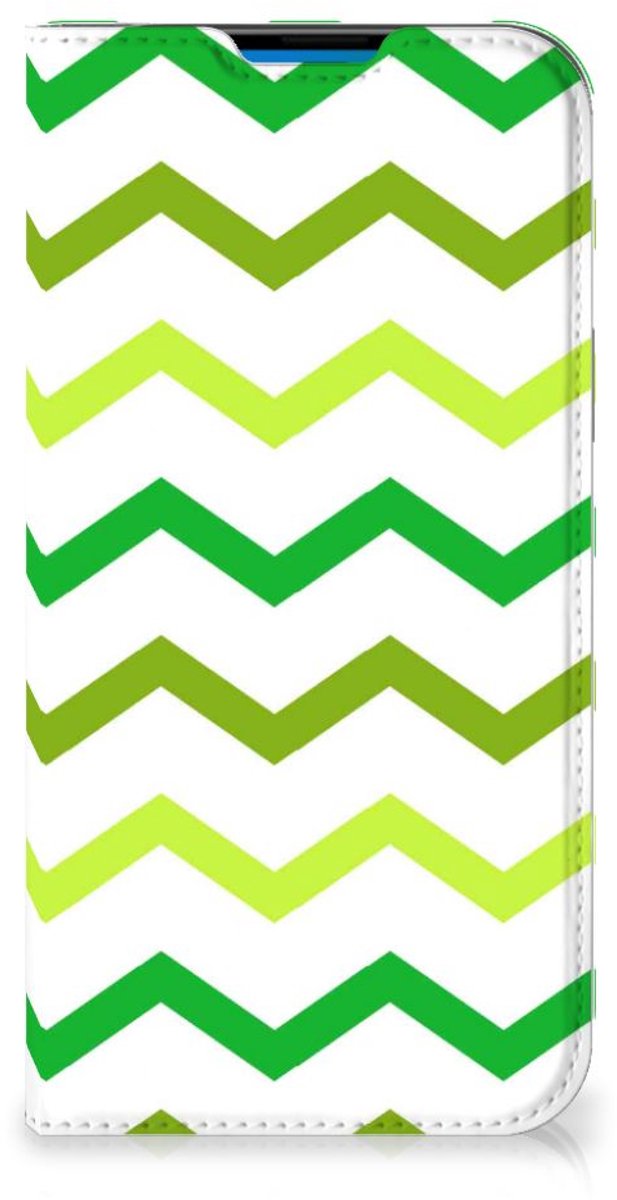 iPhone 14 Pro Max Hoesje met Magneet Zigzag Groen