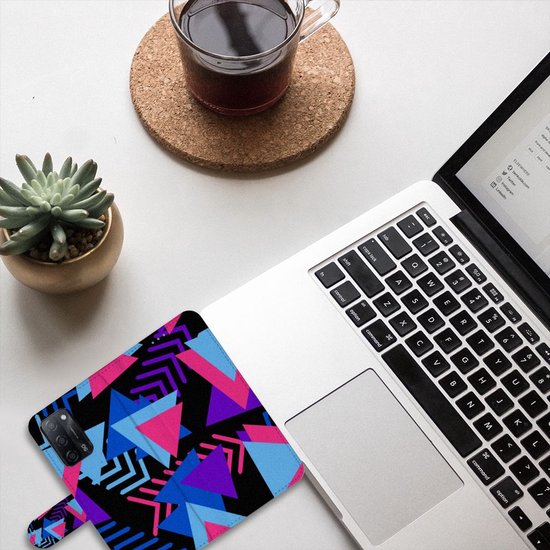 Portefeuille OPPO A16 | A16s Cuir PU Portefeuille pour Funky Triangle