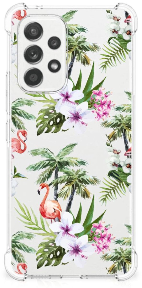 Samsung Galaxy A53 5G Case Anti-shock Flamingo Palms