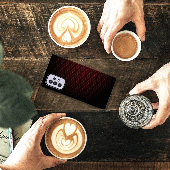 Coque Photo Phone Samsung Galaxy A33 5G Smart Cover Damier Rouge