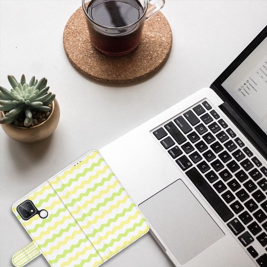 Coque Photo OPPO A15 Coque Téléphone Vagues Yellow