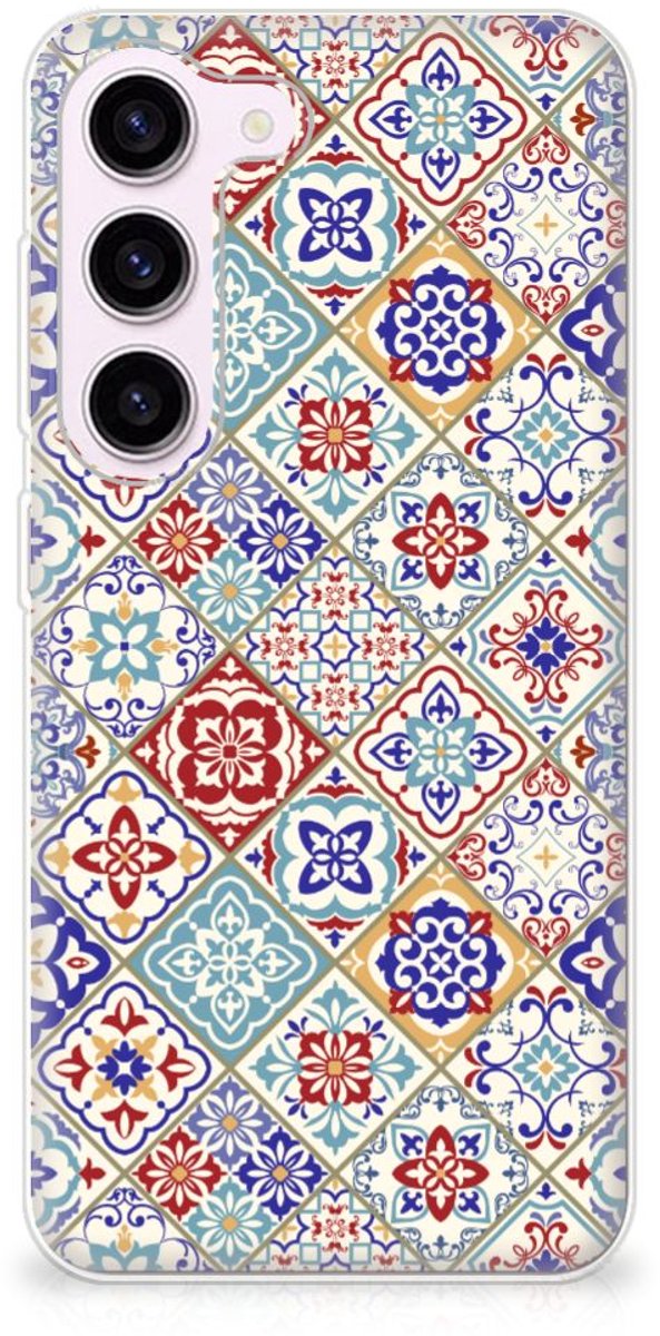 Samsung Galaxy S23 TPU Siliconen Hoesje Tiles Color