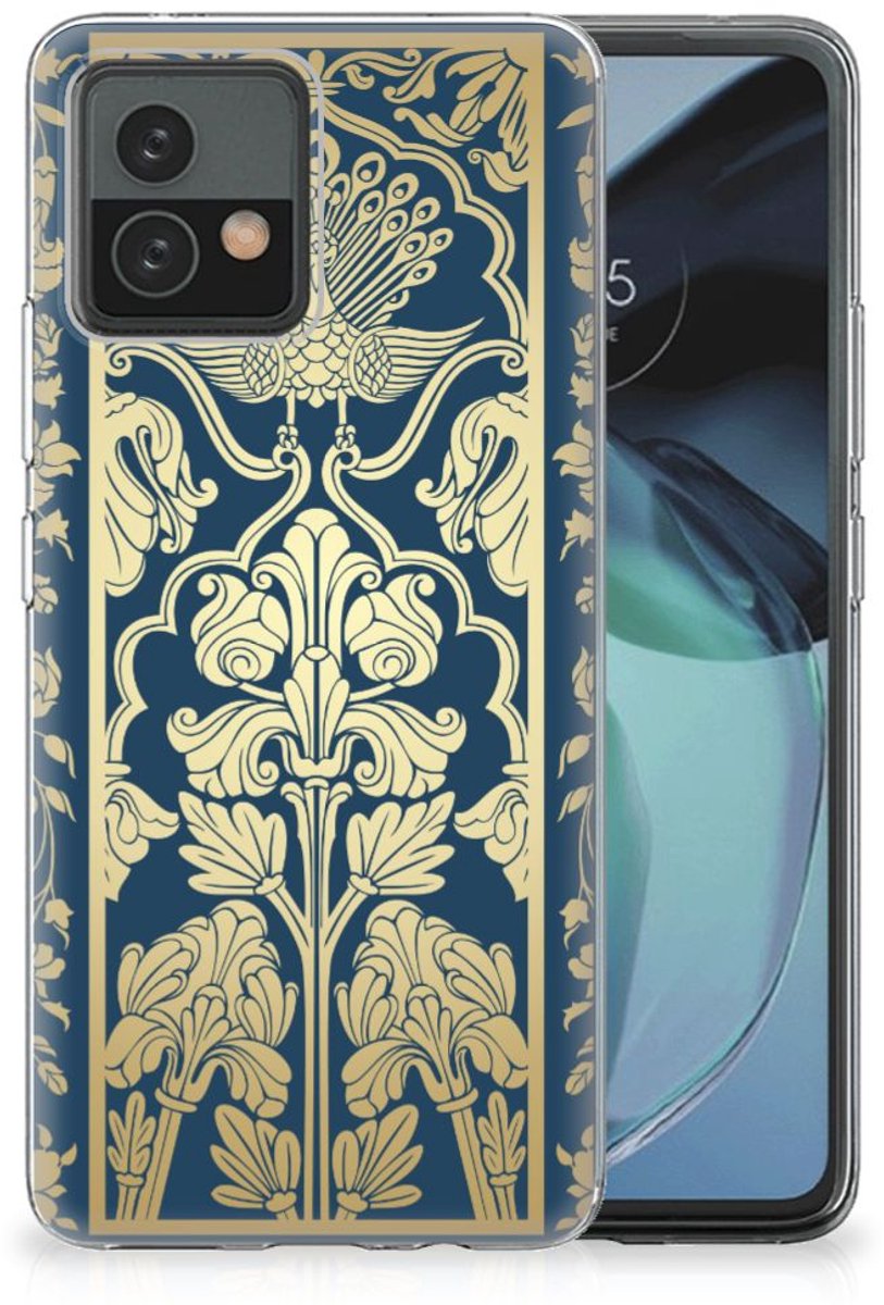 Motorola Moto G72 TPU Case Beige Flowers