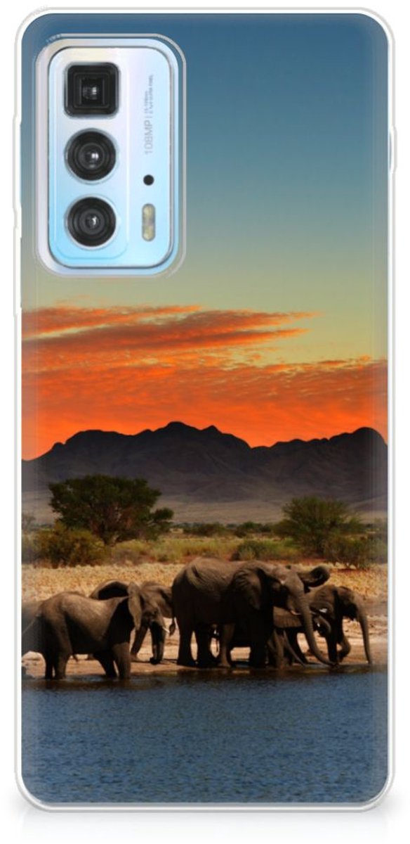 Motorola Edge 20 Pro TPU Hoesje Olifanten