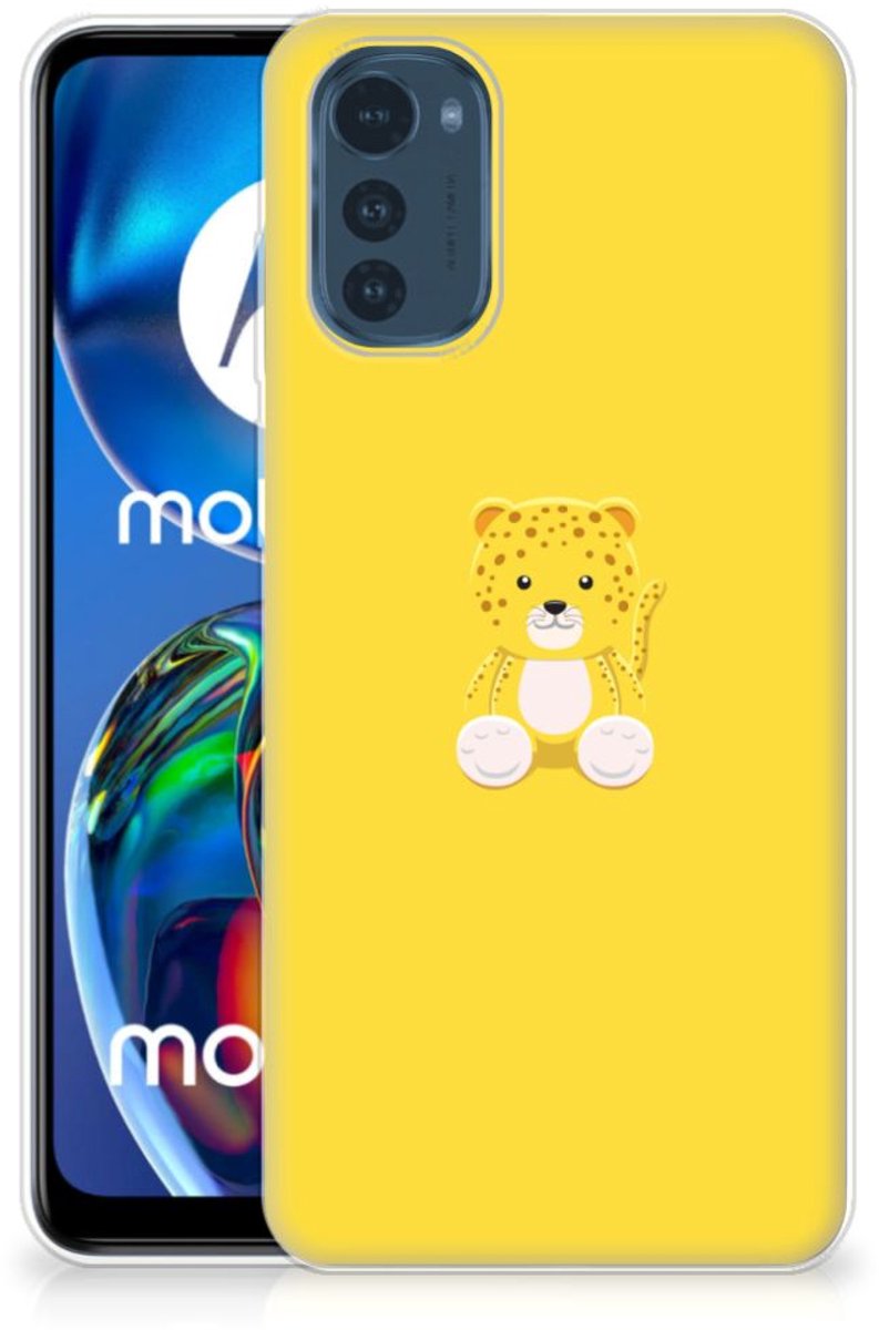 Motorola Moto E32/E32s Telefoonhoesje met Naam Baby Leopard