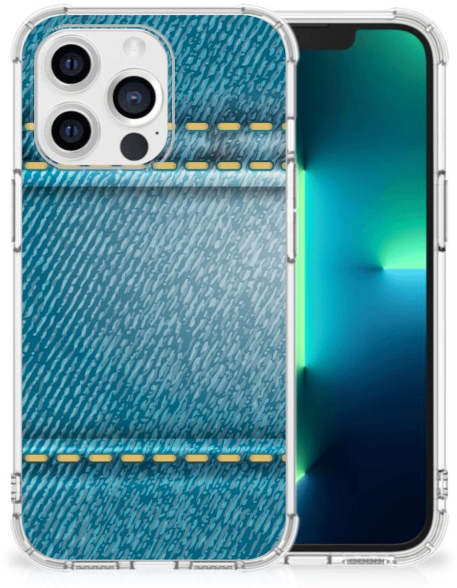 Apple iPhone 13 Pro Anti Shock Bumper Case Jeans