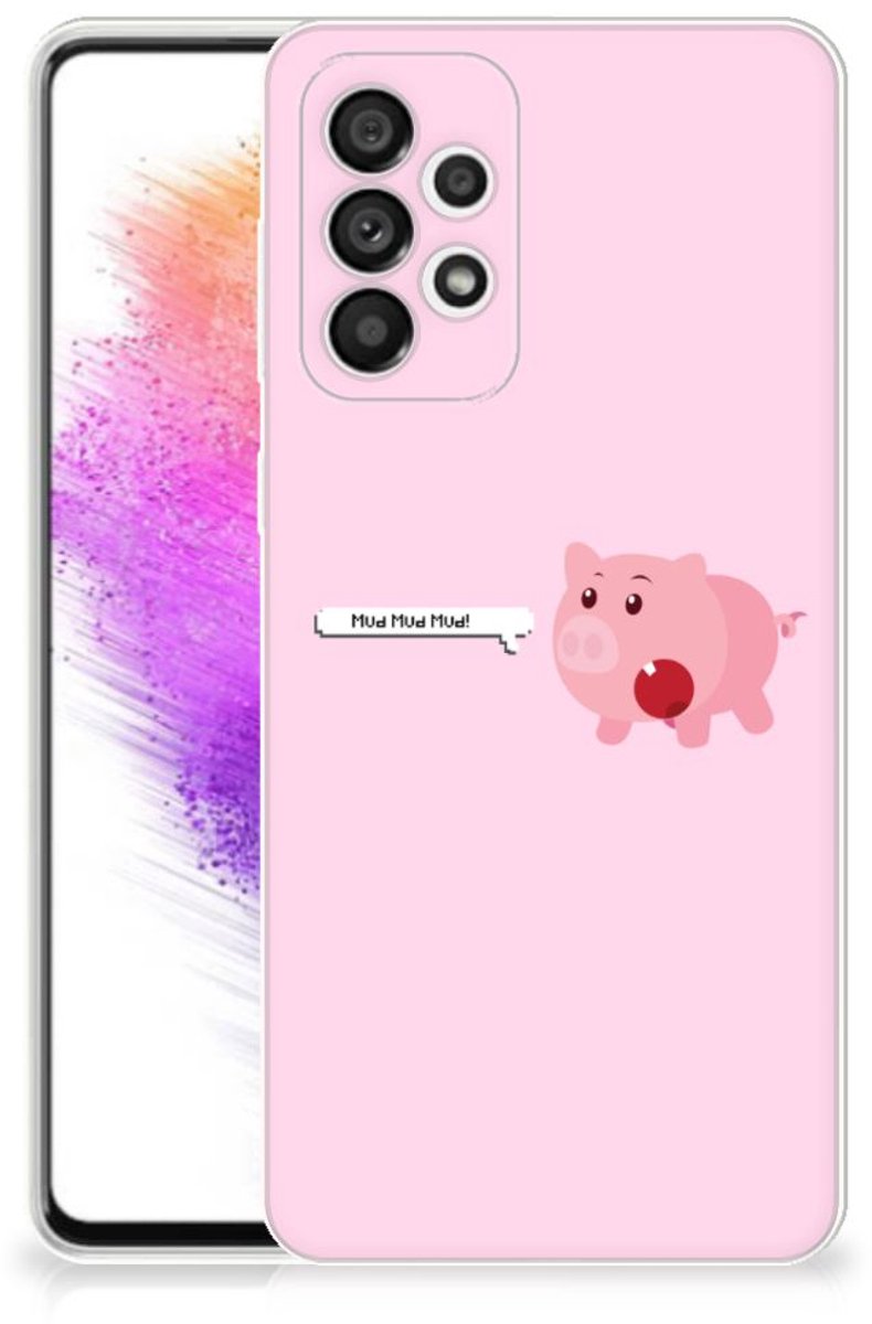 Samsung Galaxy A73 5G Telefoonhoesje met Naam Pig Mud