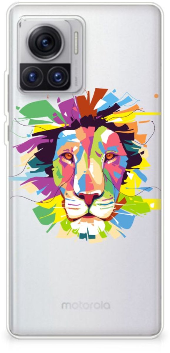 Motorola Moto X30 Pro Telefoonhoesje met Naam Lion Color