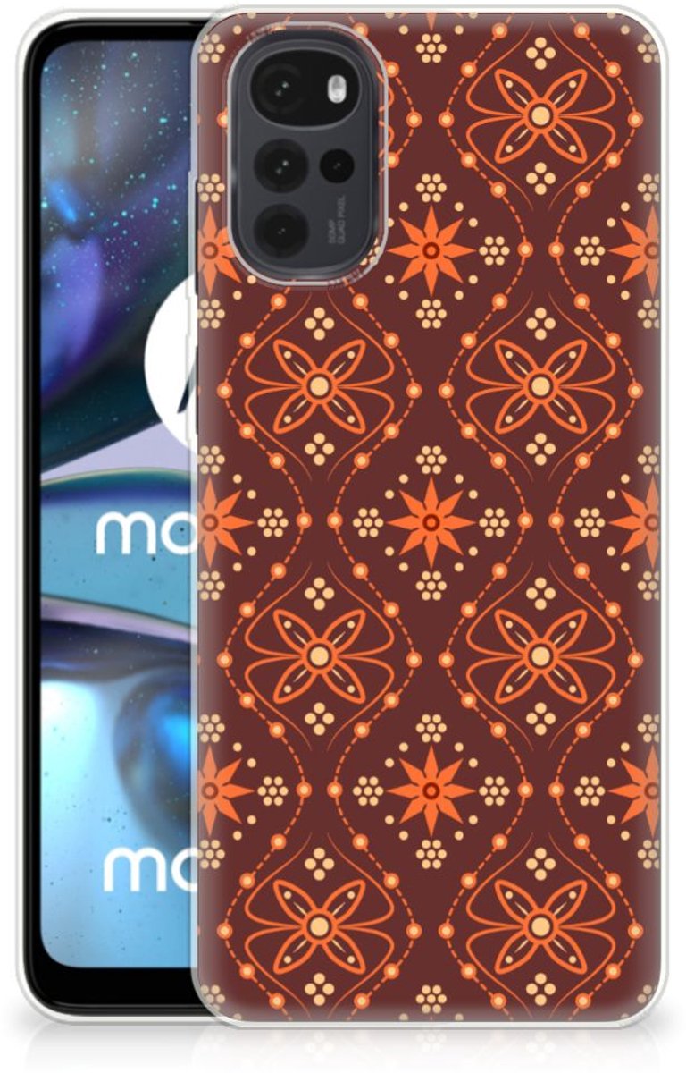 Motorola Moto G22 TPU bumper Batik Brown