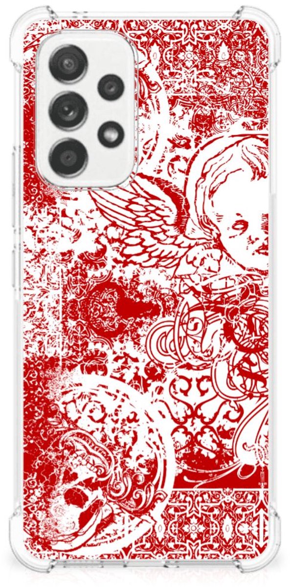 Extreme Case Samsung Galaxy A53 5G Angel Skull Rood