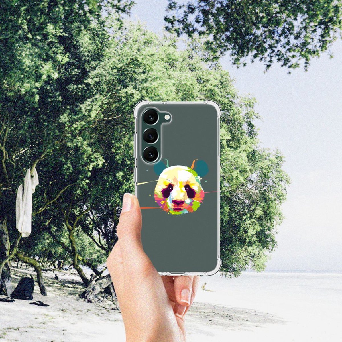 Samsung Galaxy S23 Plus Stevig Bumper Hoesje Panda Color