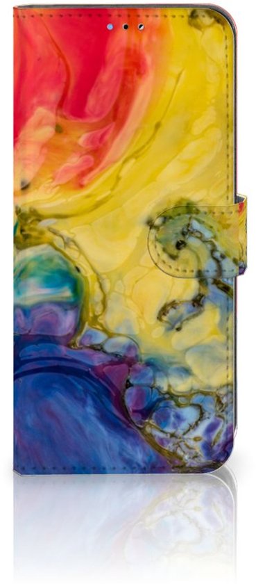 Portefeuille OPPO A16 | A16s Coque Smartphone Aquarelle Foncé