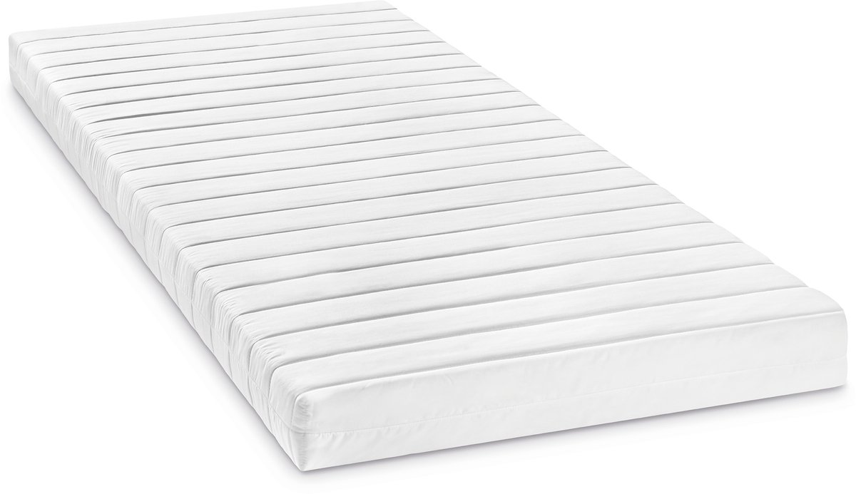 Bodyprotect 100 x 200 cm comfortschuimmatras Micha | basic rollmatras | afneembare hoes van microvezel, wasbaar op 60 graden | 100 x 200 x 13 cm | wit