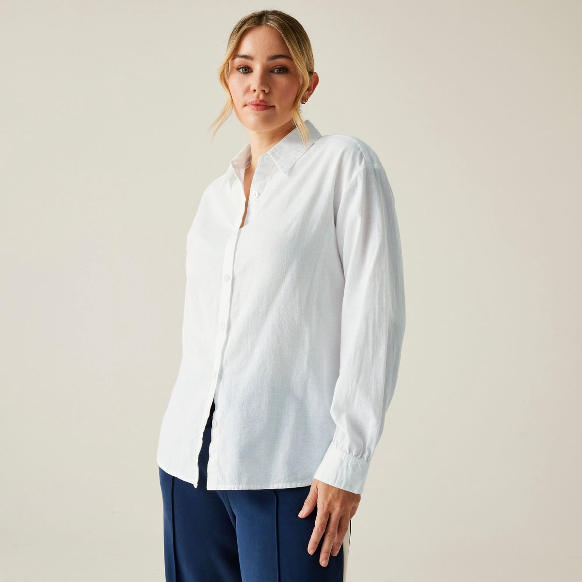T-shirt Korte Mouwen Hiking Dames Wit
