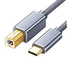Qost - USB-C naar Printerkabel - USB-B naar USB-C - 0.5 meter - Spacegrey - Compatibel met HP / Canon / Brother / Samsung / Dell / Epson / Lexmark / Xerox Qost - USB-C naar Printerkabel - USB-B naar USB-C - 0.5 meter - Spacegrey - Compatibel met HP / Canon / Brother / Samsung / Dell / Epson / Lexmark / Xerox
