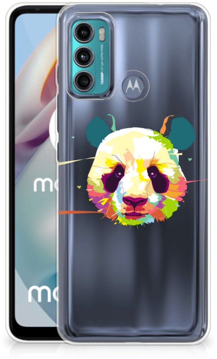 Motorola Moto G60 Telefoonhoesje met Naam Panda Color