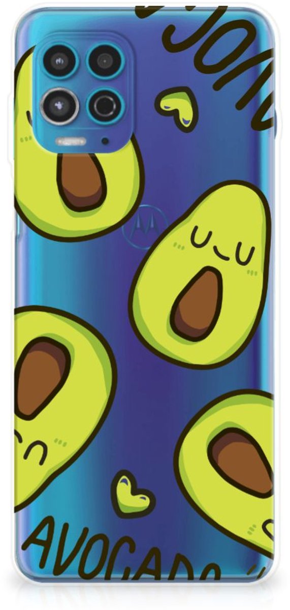 Motorola Moto G100 Telefoonhoesje met Naam Avocado Singing