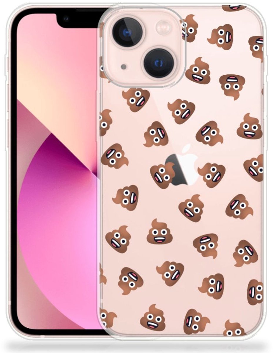 TPU bumper voor iPhone 13 mini Poep Emojis