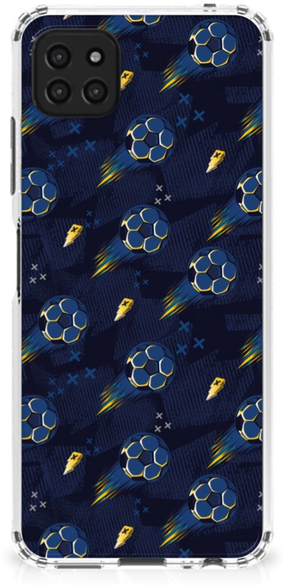 Doorzichtige Silicone Hoesje voor Samsung Galaxy A22 5G Voetbal