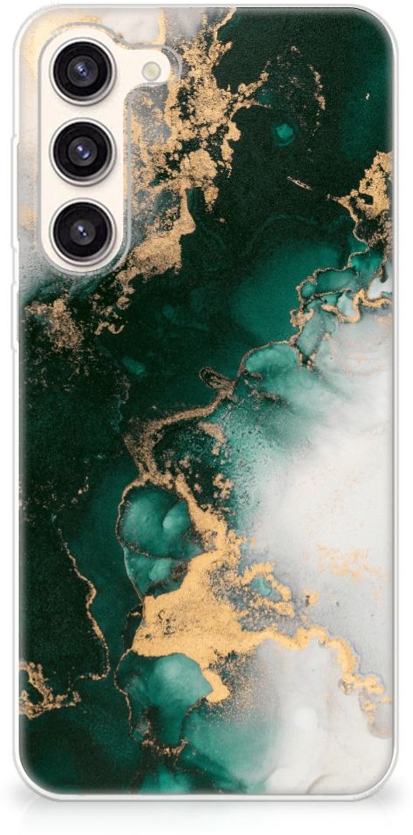 TPU Siliconen Hoesje voor Samsung Galaxy S23 Plus Marmer Groen
