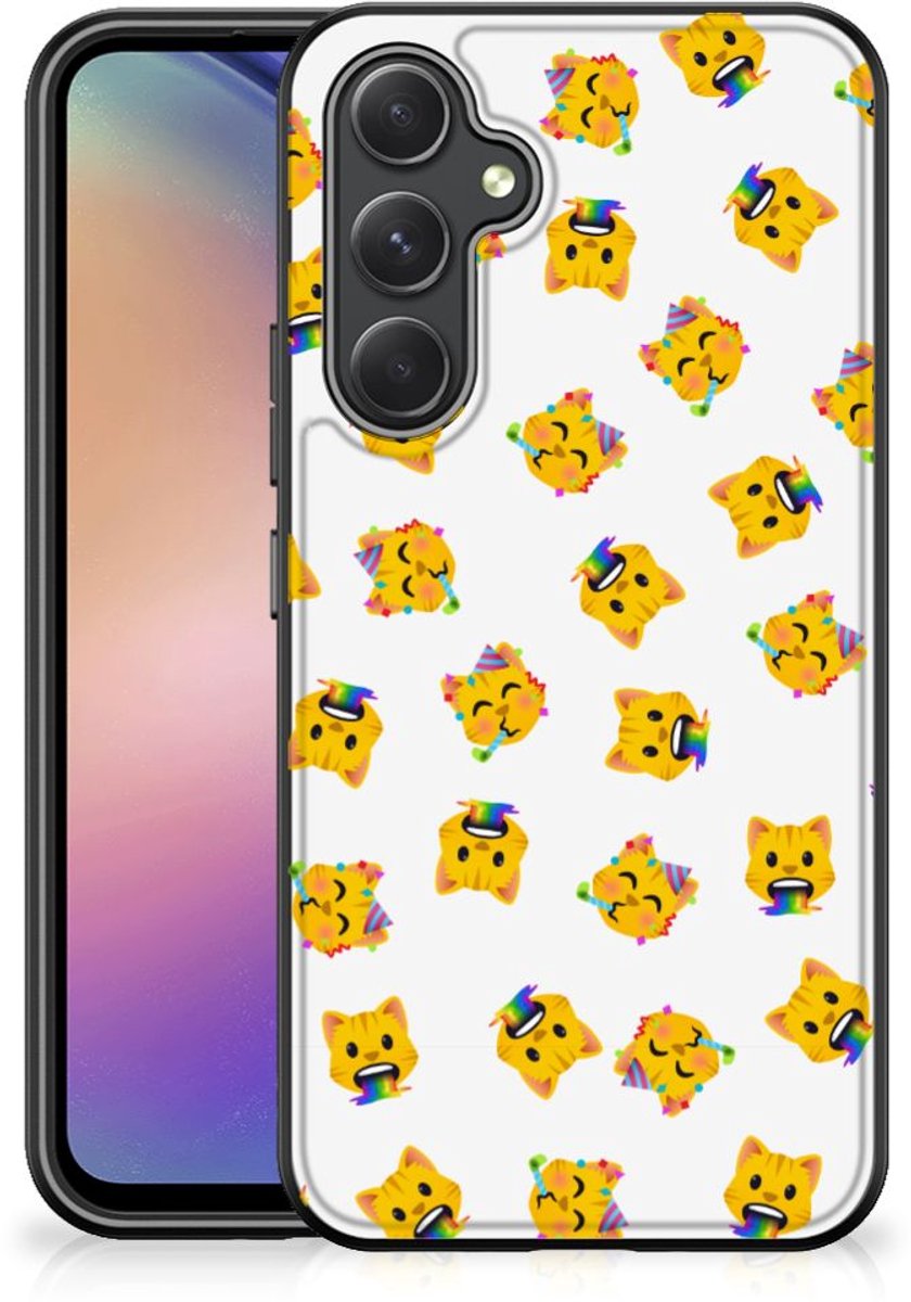 Back Case voor Samsung Galaxy A54 Katten Emojis