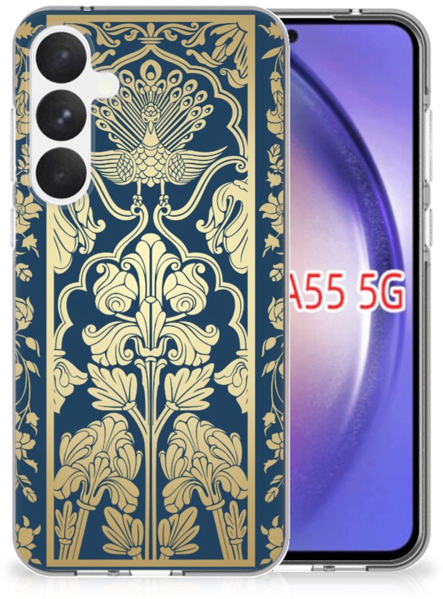 Samsung Galaxy A55 TPU Case Beige Flowers