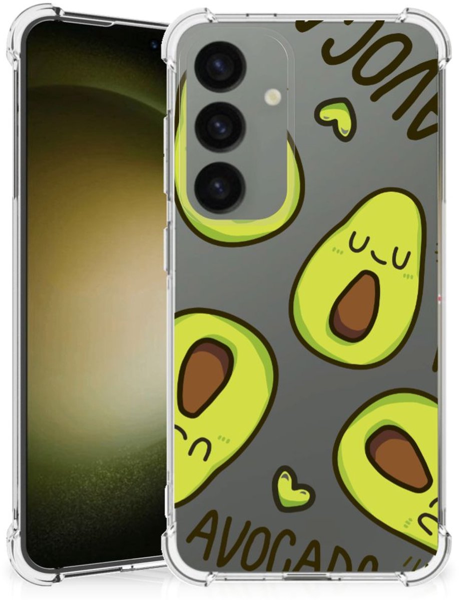 Samsung Galaxy S24 Stevig Bumper Hoesje Avocado Singing