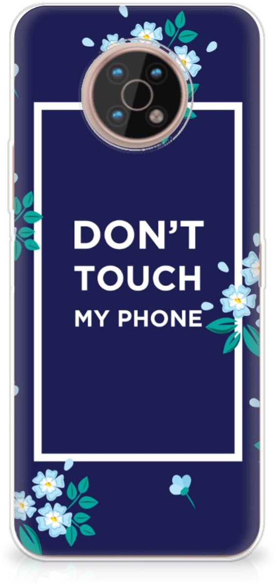 Nokia G50 Silicone-hoesje Flowers Blue DTMP