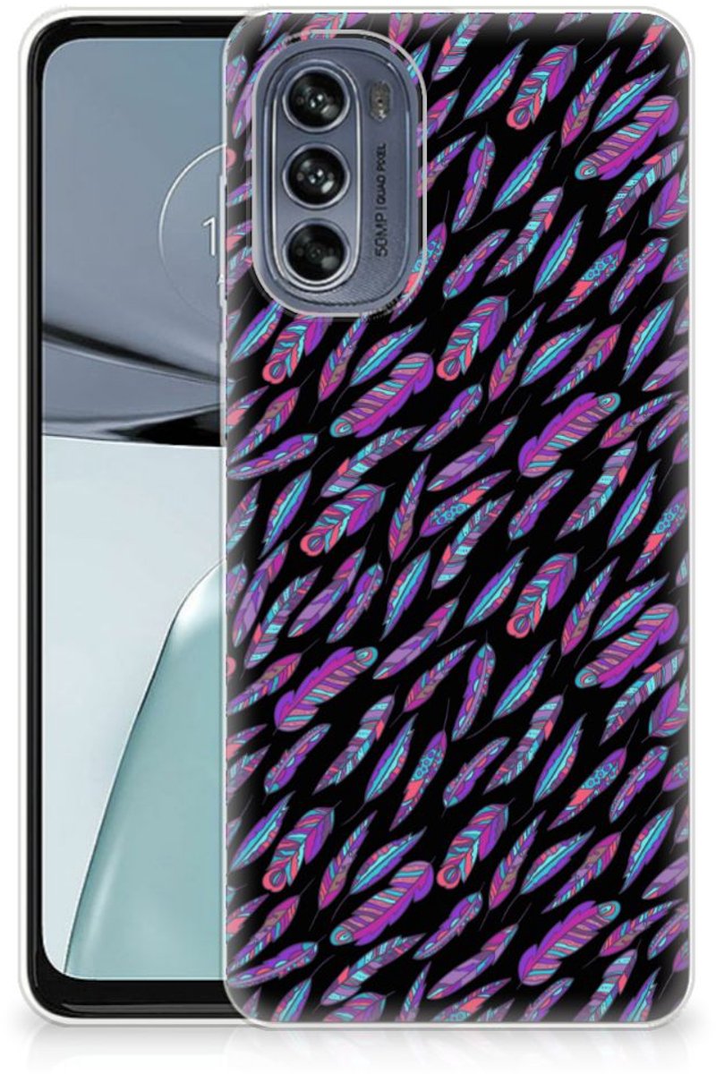 Motorola Moto G62 5G TPU bumper Feathers Color