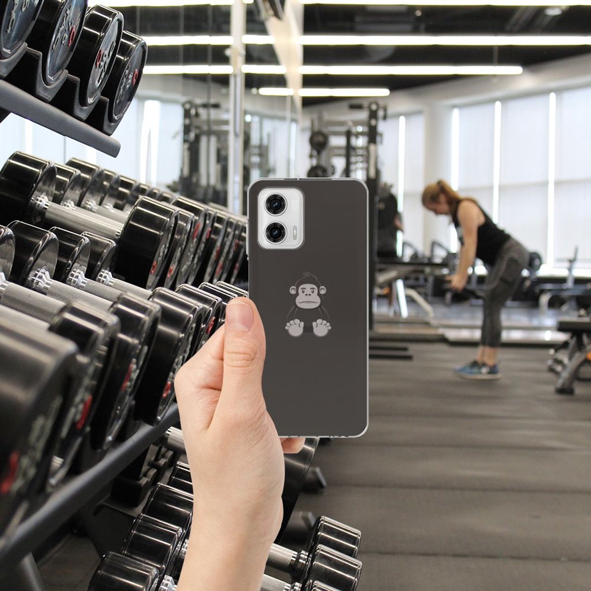 Motorola Moto G73 Telefoonhoesje met Naam Gorilla