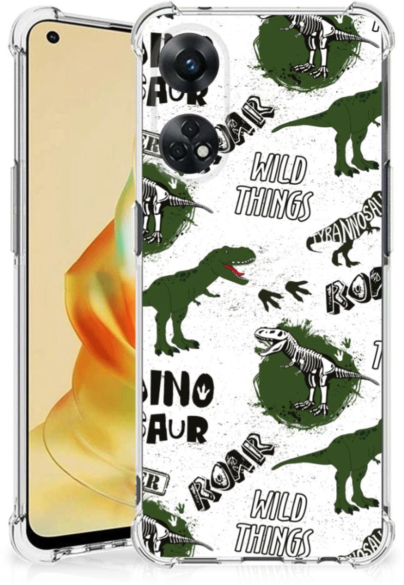 Case Anti-shock voor OPPO Reno8 T 4G Dinosaurus