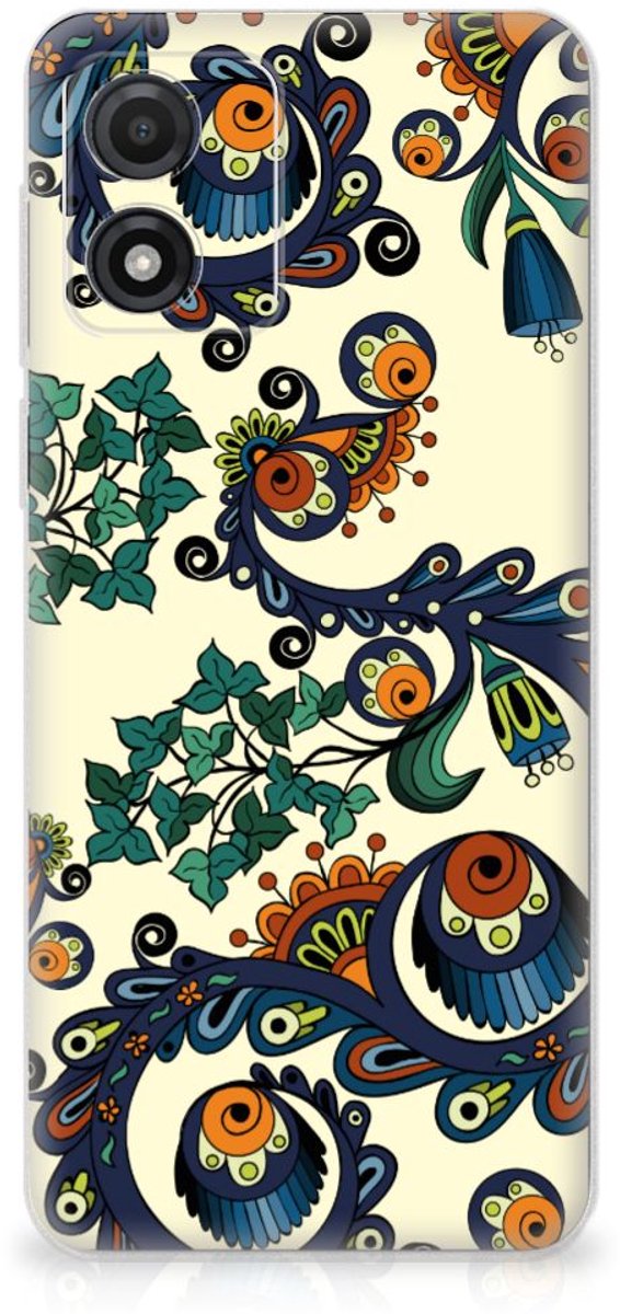 Siliconen Hoesje Motorola Moto E13 Barok Flower