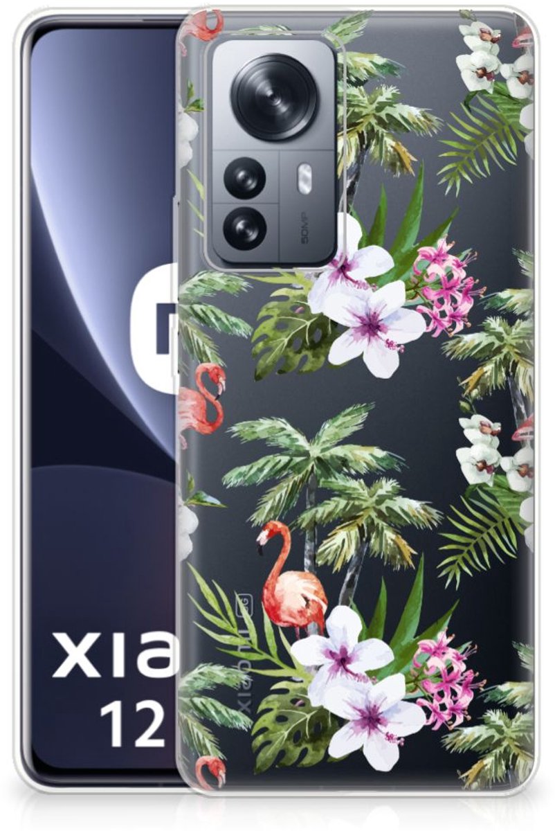 Xiaomi 12 Pro TPU Hoesje Flamingo Palms