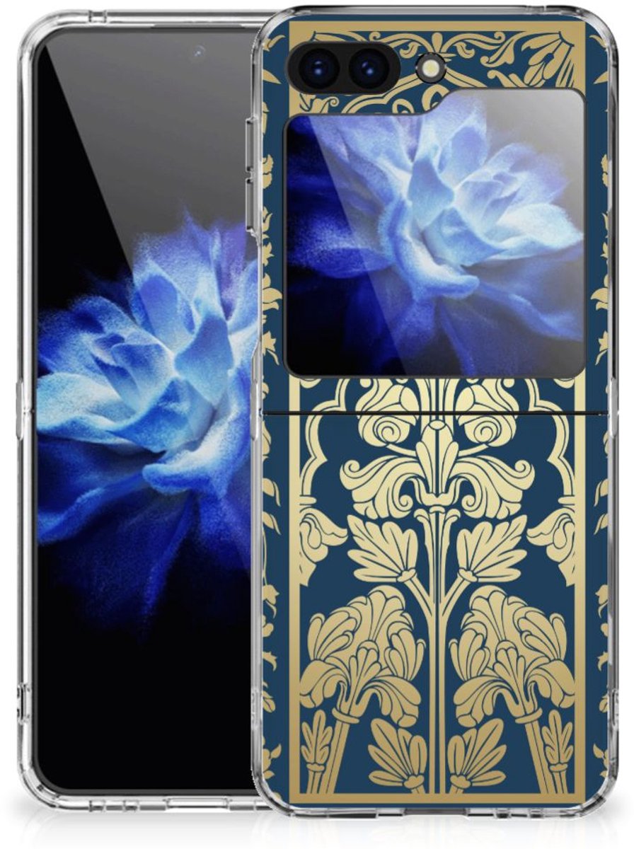 Samsung Galaxy Z Flip 5 TPU Case Beige Flowers