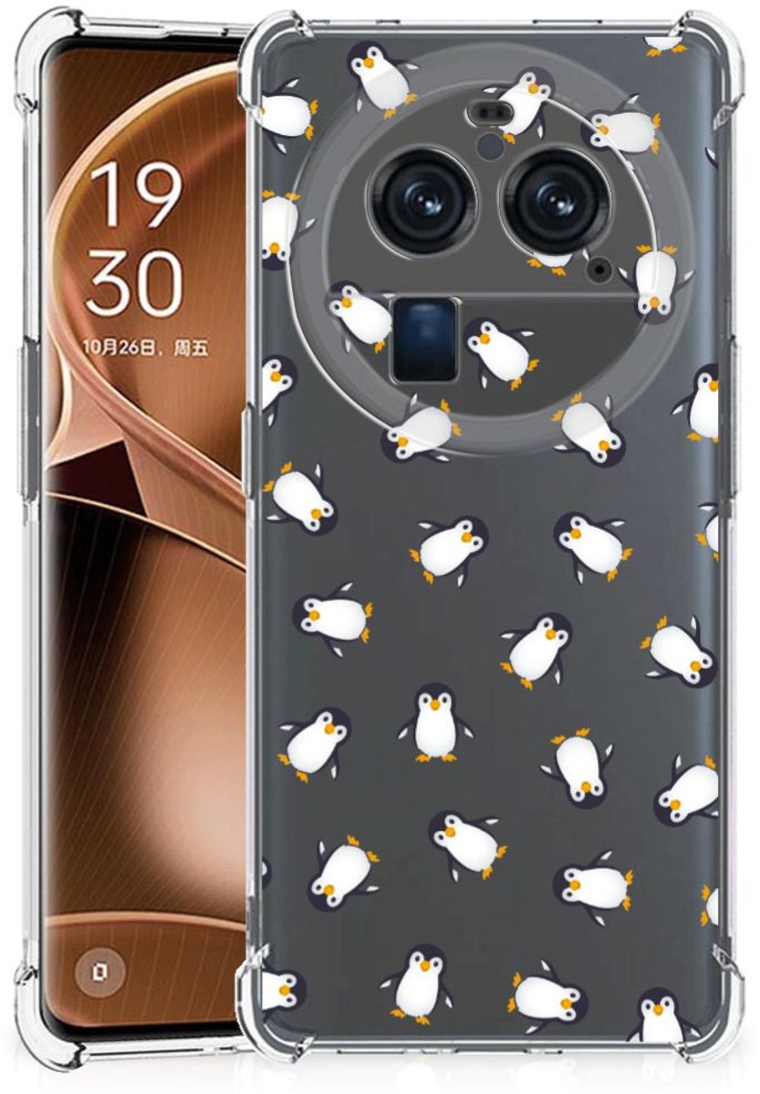 Doorzichtige Silicone Hoesje voor OPPO Find X6 Pro Pinguïn