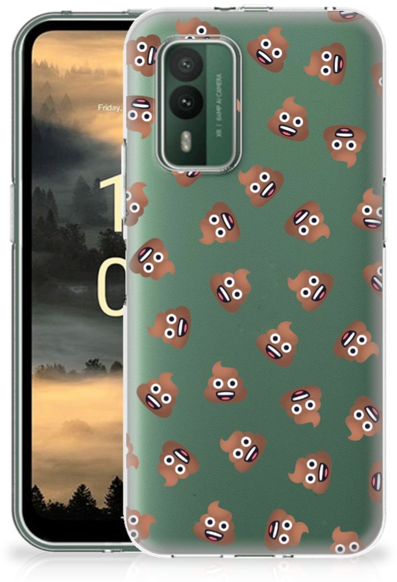 TPU bumper voor Nokia XR21 Poep Emojis