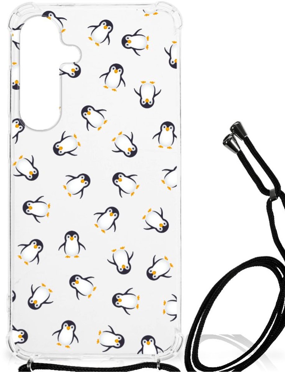Doorzichtige Silicone Hoesje voor Samsung Galaxy S24 Plus Pinguïn