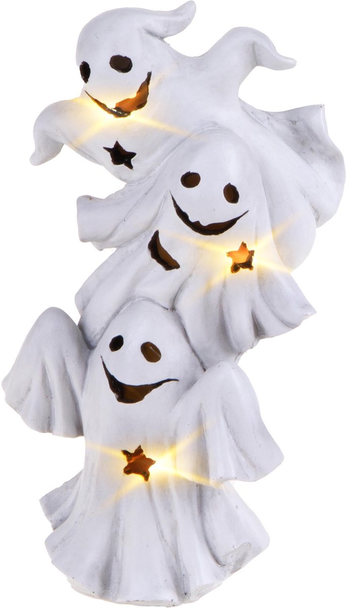 Bianchidino - Beeld Spookjes met LED verlichting - H20cm - Halloween