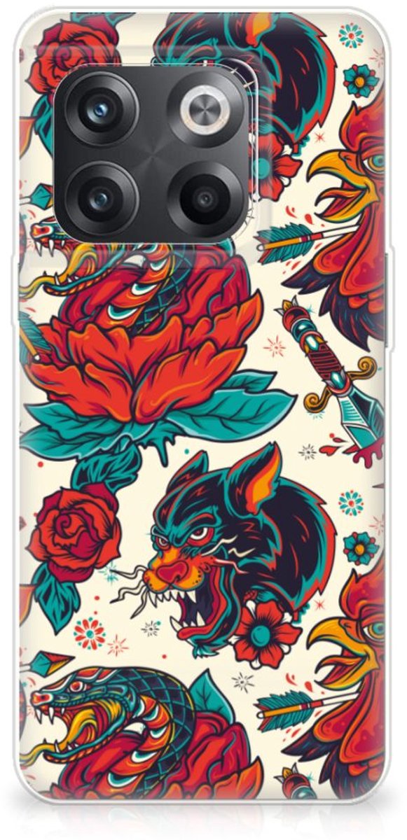 Siliconen Hoesje met foto voor OnePlus 10T Old Skool