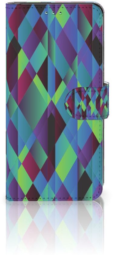 PU Cuir Premium Flip Case pour Sony Xperia 10 IV Coque Résumé Vert Bleu