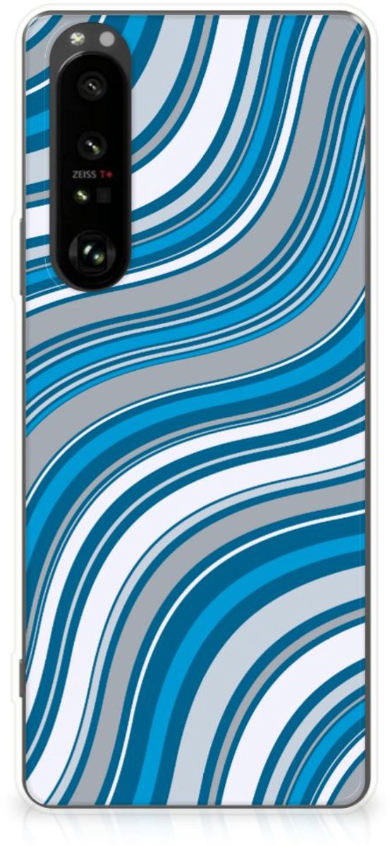 Sony Xperia 1 III TPU bumper Waves Blue