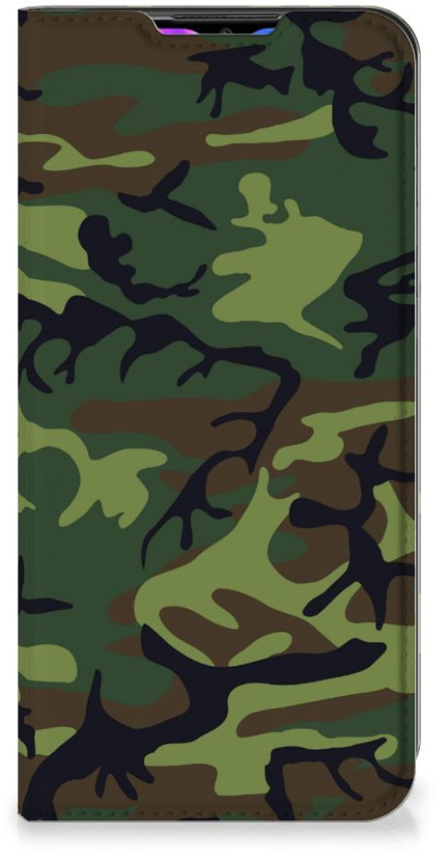 Standcase Hoesje voor Xiaomi Redmi 9 Hoesje met Magneet Army Dark