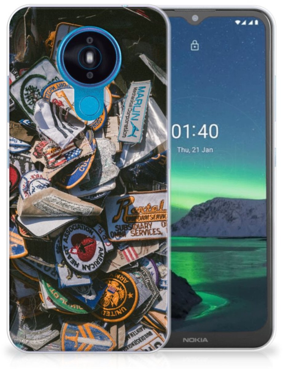 Nokia 1.4 Siliconen Hoesje met foto Badges