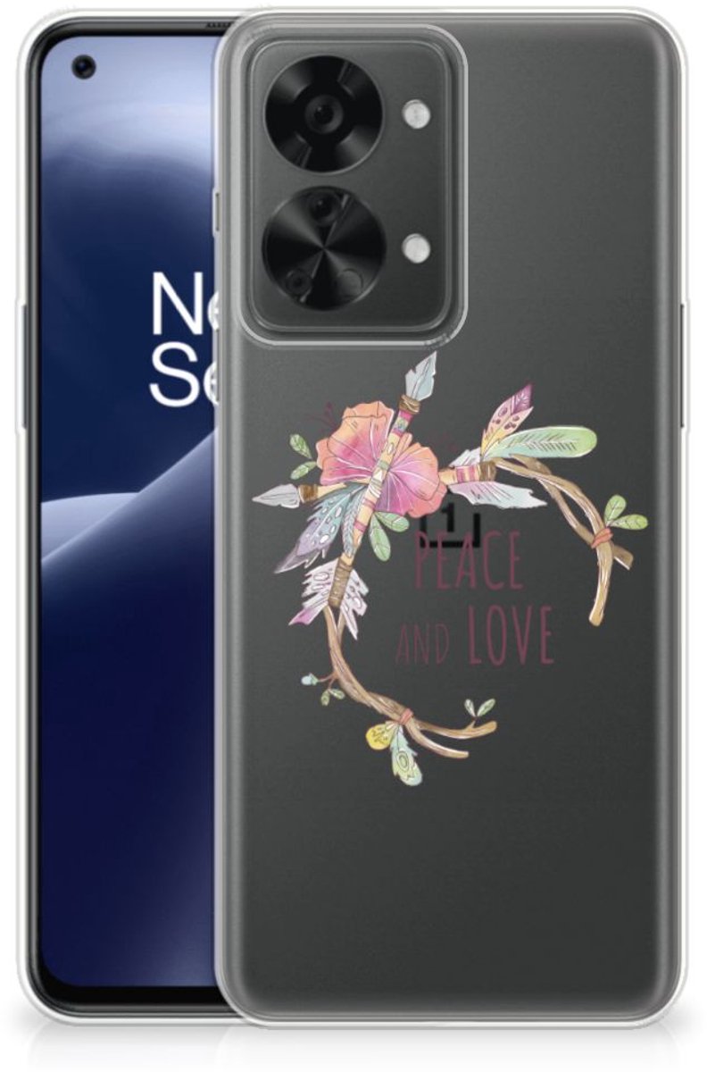 OnePlus Nord 2T Telefoonhoesje met Naam Boho Text