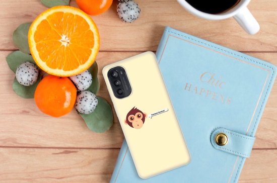 Coque Smartphone Motorola Moto G52/G82 Coque Arrière Coque Siliconen avec Photo Singe